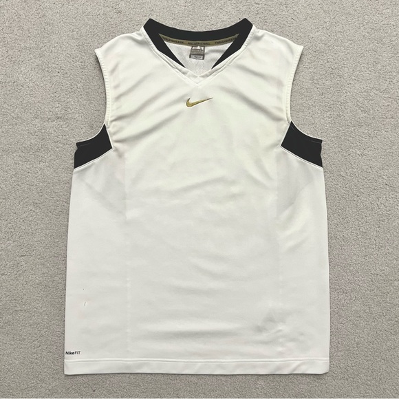 Vintage Nike tank - embroidered logo/swoosh, gray tag

crazy graphic on back - Picture 1 of 3